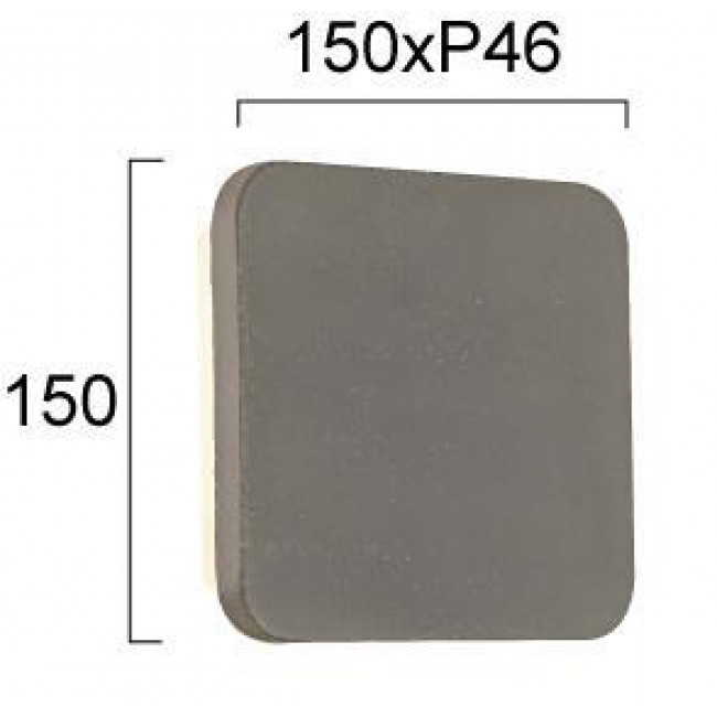 Απλίκα LED 7W 3000k Γκρι Moby 4323200 VIOKEF