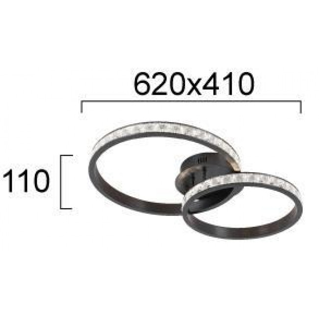 Φωτιστικό LED 35W 3000k Μαύρο Oriana 4323900 VIOKEF
