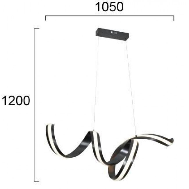 Φωτιστικό LED 42W 3000k Μαύρο Arezia 4324100 VIOKEF