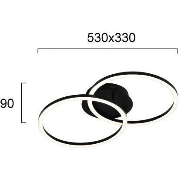 Φωτιστικό LED 28W 3000k Μαύρο Livia 4324400 VIOKEF