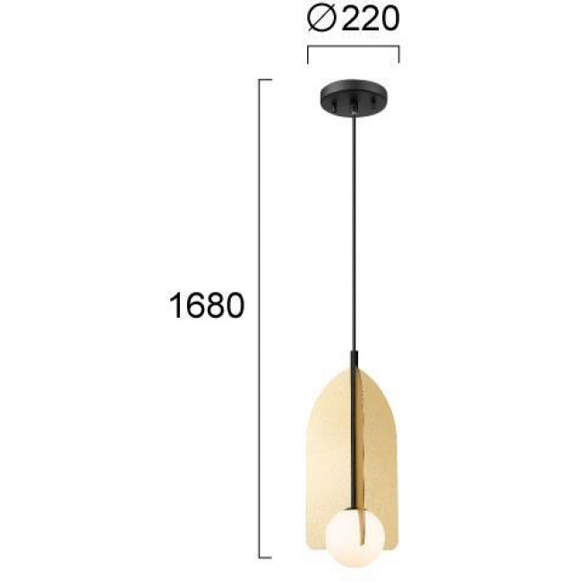 Φωτιστικό Μονόφωτο G9 Μαύρο Και Χρυσό Fedora 4324901 VIOKEF