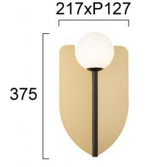 Απλίκα G9 Μαύρο Και Χρυσό Darcy 4325101 VIOKEF