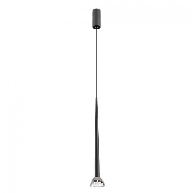 Φωτιστικό LED 8W 3000k Μαύρο Και Διάφανο Rina 4325200 VIOKEF