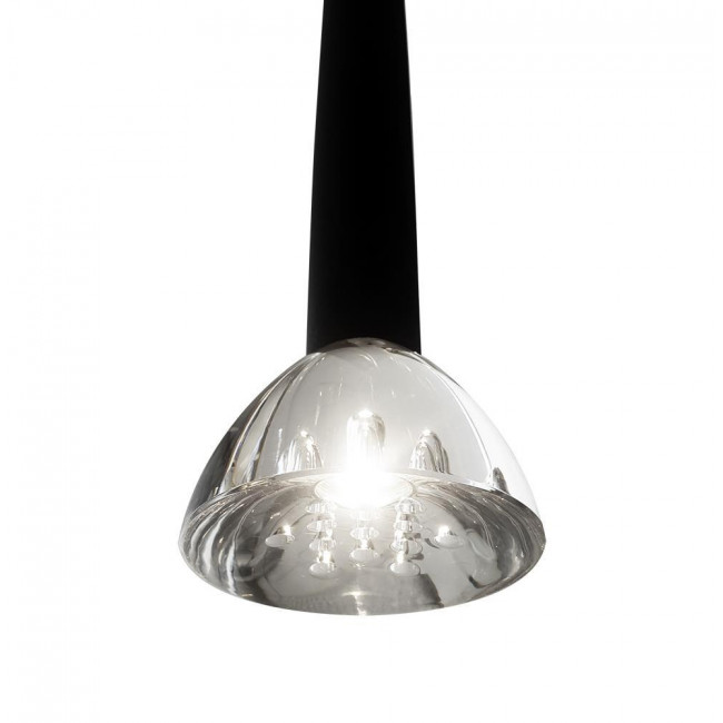 Φωτιστικό LED 8W 3000k Μαύρο Και Διάφανο Rina 4325200 VIOKEF
