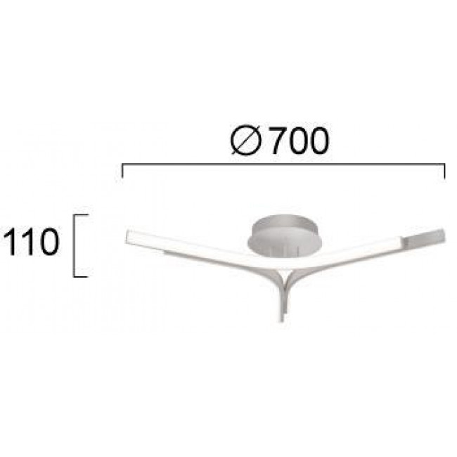 Φωτιστικό LED 30W 3000k Ασημί Alta 4325800 VIOKEF