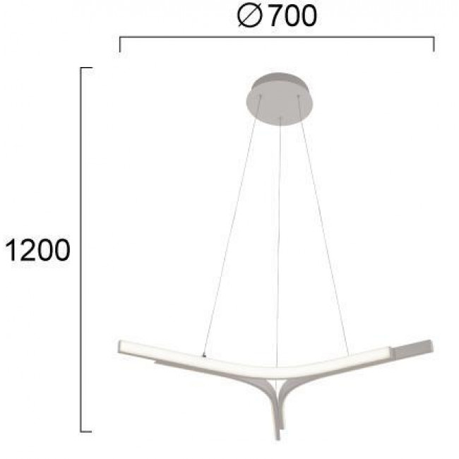 Φωτιστικό LED 30W 3000k Ασημί Alta 4325900 VIOKEF
