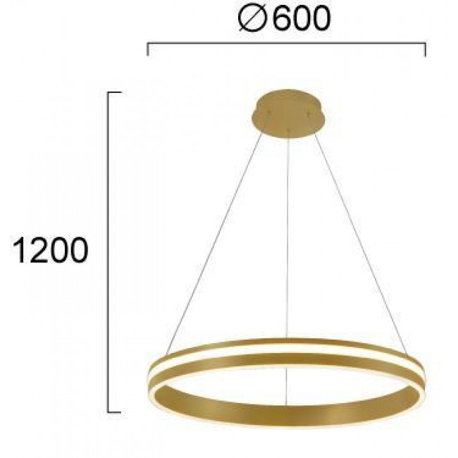 Φωτιστικό LED 52W 3000k Χρυσό Nesos 4326001 VIOKEF