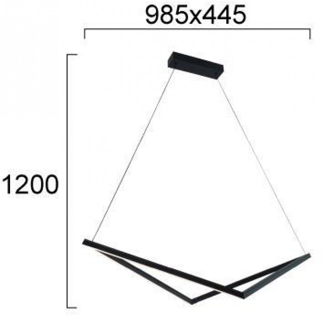 Φωτιστικό LED 32W 3000k Μαύρο Brenda 4326100 VIOKEF