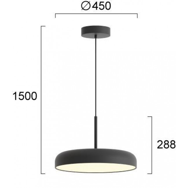 Φωτιστικό LED 36W 3000k Μαύρο Oriana 4326201 VIOKEF