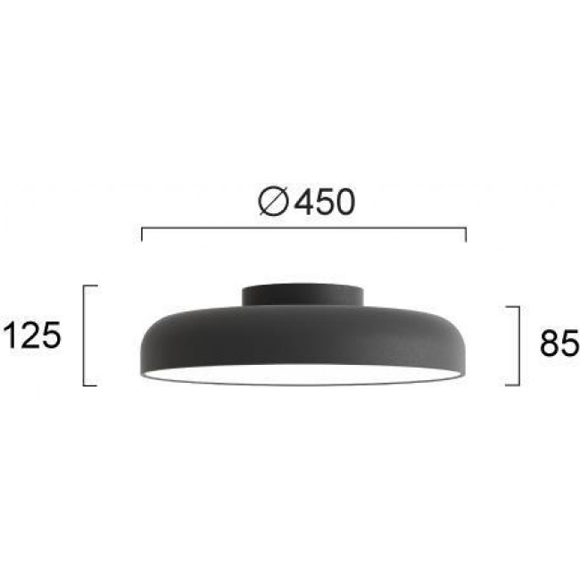 Φωτιστικό LED 36W 3000k Μαύρο Deva 4326301 VIOKEF