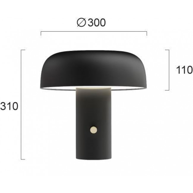 Πορτατίφ LED 18W 3000k Μαύρο Deva 4326401 VIOKEF