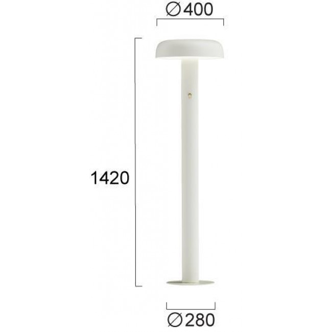 Φωτιστικό Δαπέδου LED 28W 3000k Μπεζ Deva 4326500 VIOKEF