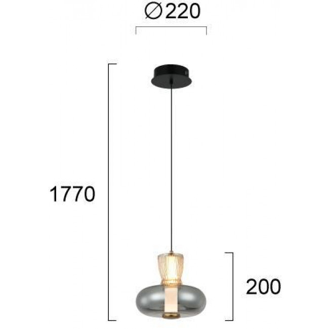 Φωτιστικό LED 9W 3000k Μελί Και Φυμέ Sirel 4326700 VIOKEF