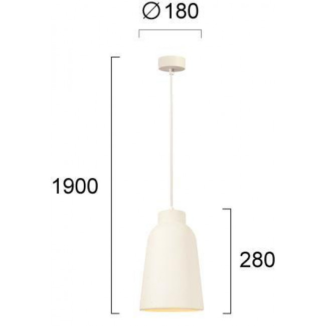 Φωτιστικό Μονόφωτο E27 Λευκό Kolton 4327400 VIOKEF