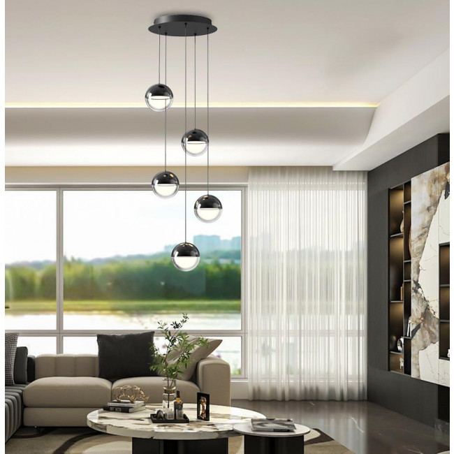 Φωτιστικό LED 30W 3000k Μαύρο Και Διάφανο Zirea 4329900 VIOKEF