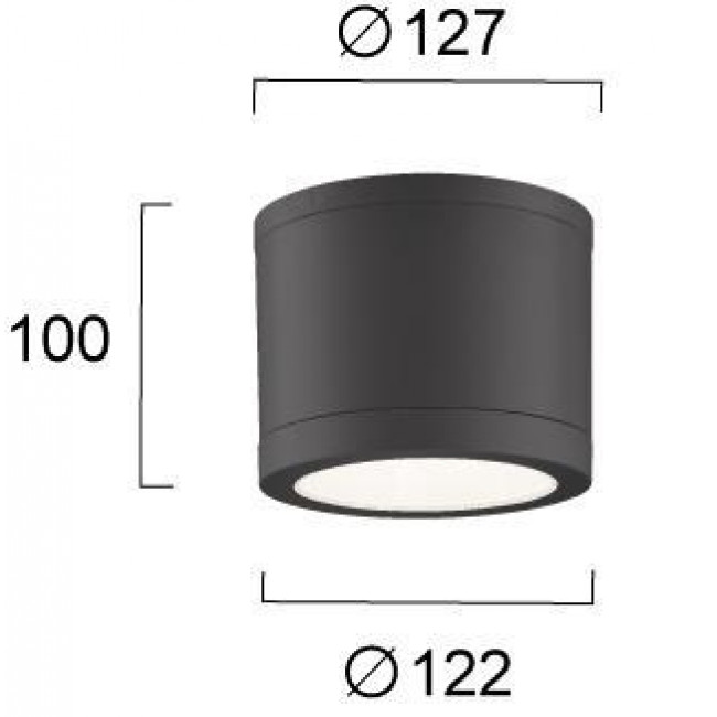 Πλαφονιέρα LED 7W 3000k Ανθρακί Tissu 4333300 VIOKEF