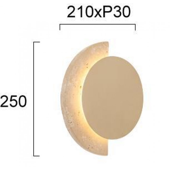 Απλίκα LED 13W 3000k Χρυσό Και Μπεζ Miranda 4337600 VIOKEF