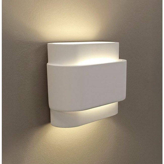 Απλίκα Δίφωτη G9 Λευκό Γύψος Sandra 4338100 VIOKEF