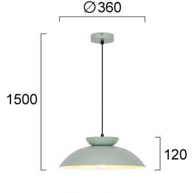 Φωτιστικό Μονόφωτο E27 Πράσινο 4338501 VIOKEF