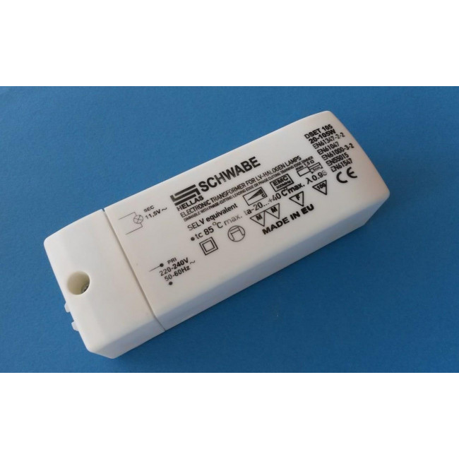 Ηλεκτρονικός Μετασχηματιστής 105W Με Έξοδο 12VAC SCHWABE