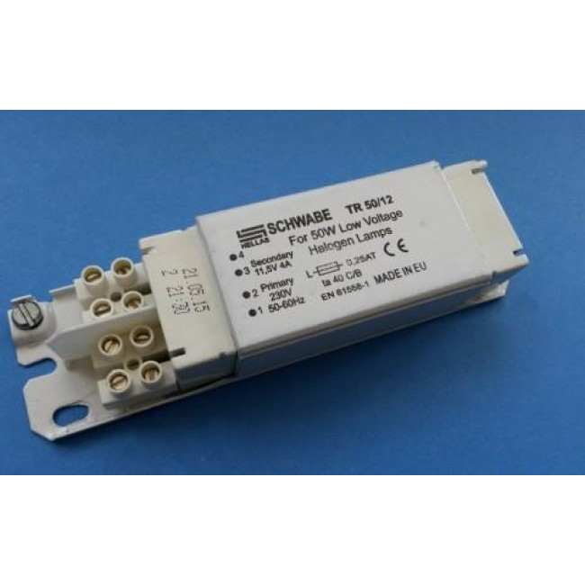 Ηλεκτρομαγνητικός Μετασχηματιστής 50W Με Έξοδο 12VAC TR50/12.223 SCHWABE