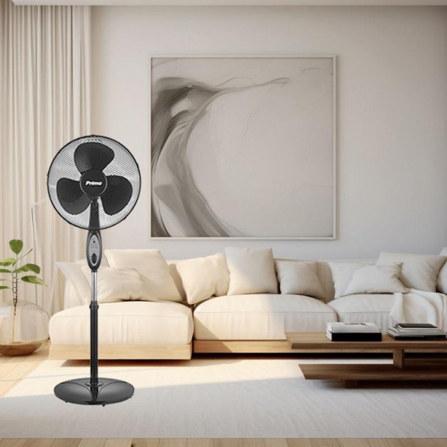 Ανεμιστήρας Με Ορθοστάτη Φ40 Μαύρο Με Τηλεχειριστήριο PRSF-80297 PRIMO