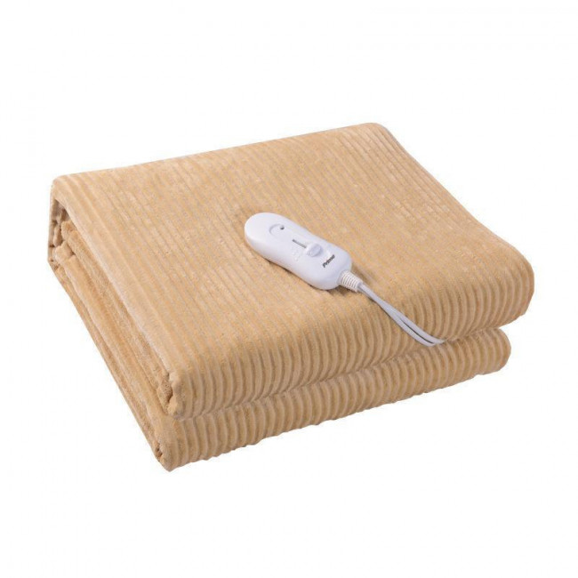 Ηλεκτρικό Υπόστρωμα Μονό 60W Με Χειριστήριο Stripe Flannel Μπεζ PREB-81081 PRIMO