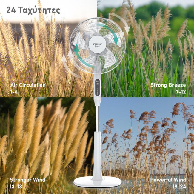 Ανεμιστήρας Δαπέδου 30W D40 Λευκό Με Τηλεχειριστήριο Eurus PRIMO