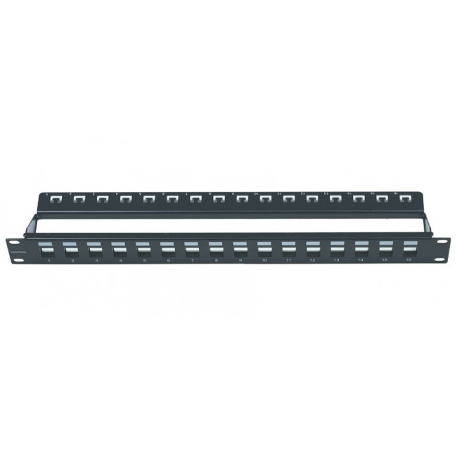 Patch Panel 1U Κενό 16 Θέσεων Keystone 01-60-669/C-N CENTRAL