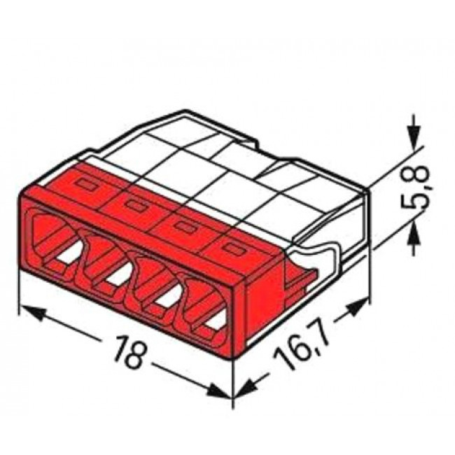 Κάπς Καλωδίων Έως 2.5mm² Καλώδιο 2273-204 WAGO