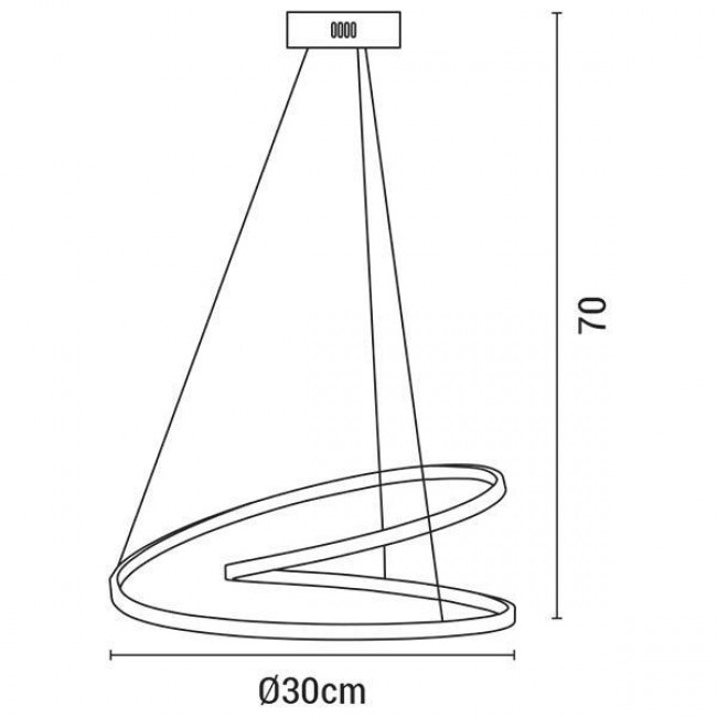 Φωτιστικό LED 42W 3000k Μαύρο Saturn 144-15020 EUROLAMP