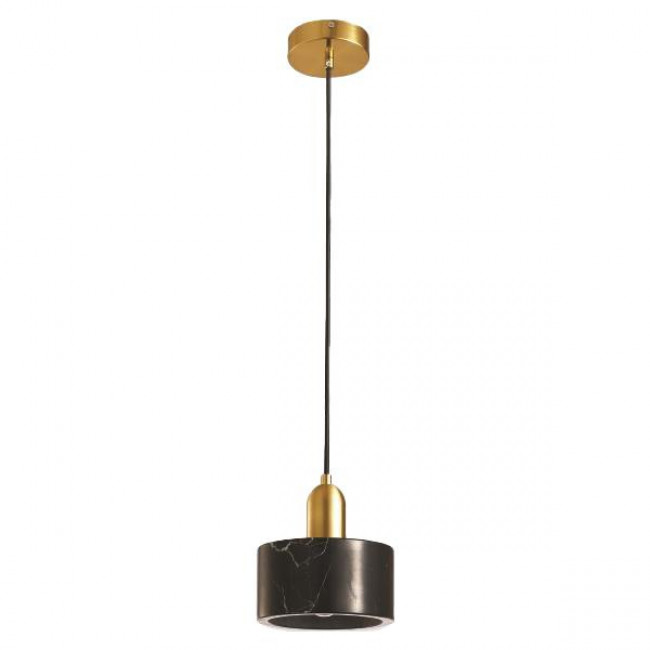 Φωτιστικό Μονόφωτο E27 Μαύρο Και Χρυσό Marble 144-46005 EUROLAMP