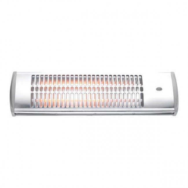 Θερμάστρα Χαλαζία Επίτοιχη 1200W Ασημί 147-29121 EUROLAMP