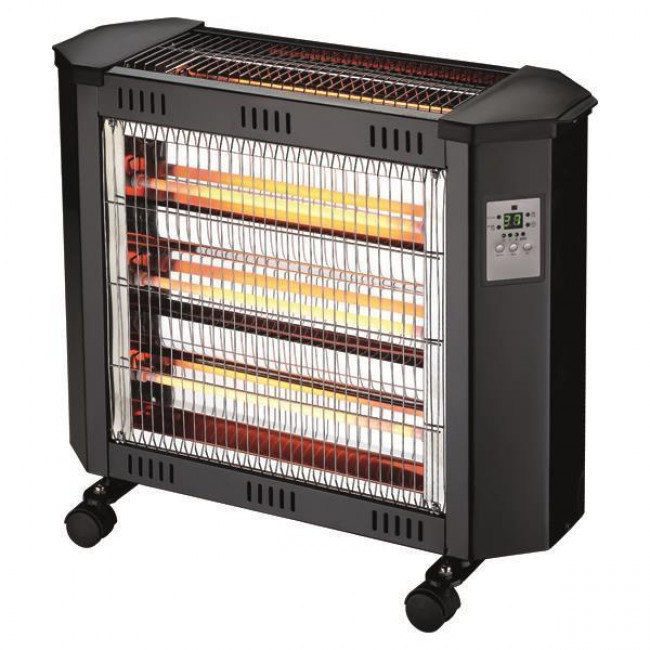 Θερμάστρα Χαλαζία 2400W Μαύρο Με Τηλεχειριστήριο 147-29701 EUROLAMP