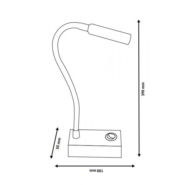 Φωτιστικό Γραφείου LED 3W 3000K Λευκό Ariston 147-55472 EUROLAMP