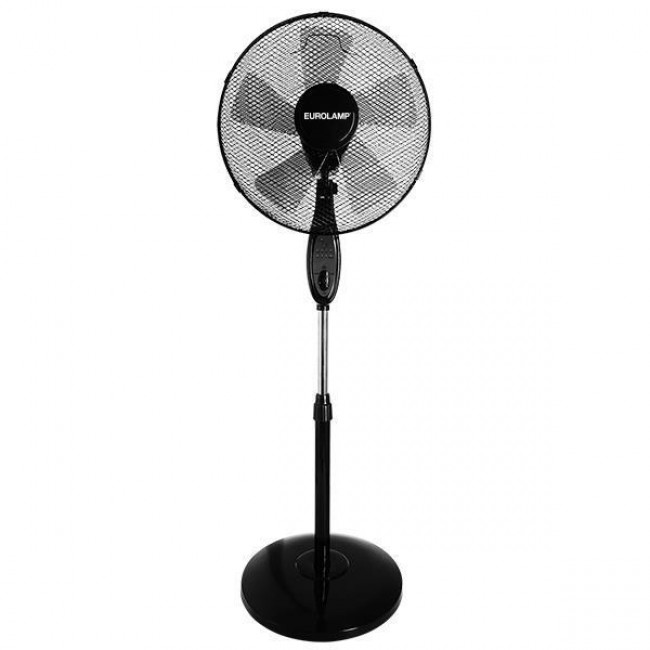 Ανεμιστήρας Δαπέδου 60W D40 Με Τηλεχειριστήριο Μαύρος EUROLAMP