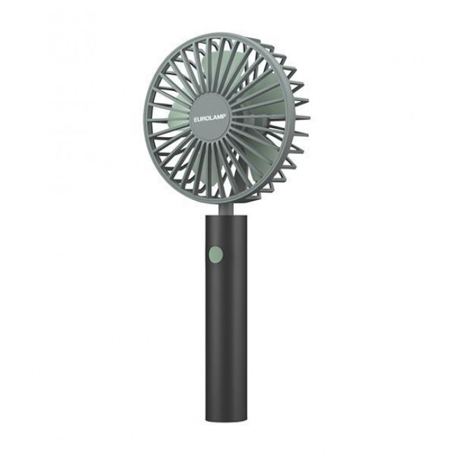 Ανεμιστήρας Χειρός 5W D10 Γκρι Φορητό Με Βάση EUROLAMP