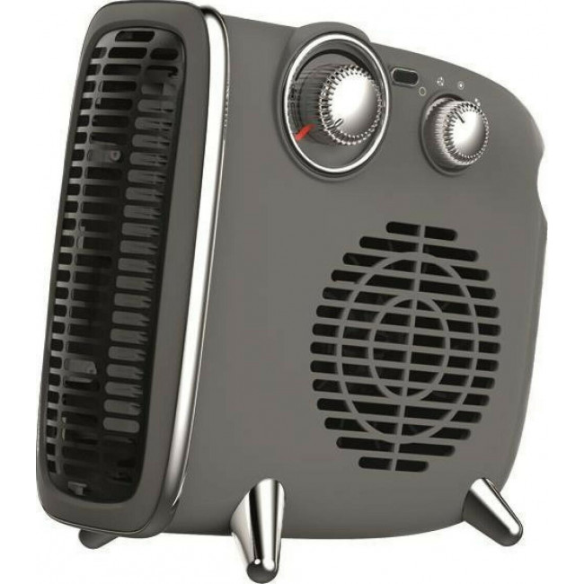 Αερόθερμο Δαπέδου 1800W Γκρι Vintage 300-41202 EUROLAMP