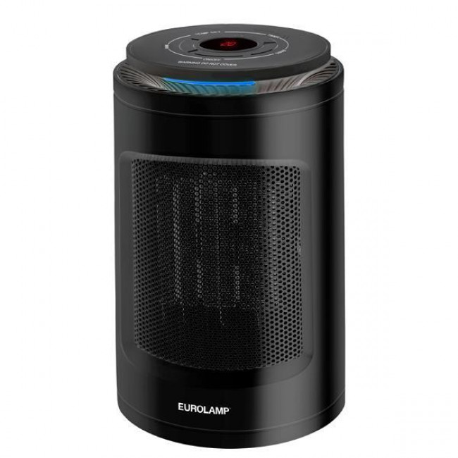 Αερόθερμο Δαπέδου 1500W Μαύρο 300-41356 EUROLAMP