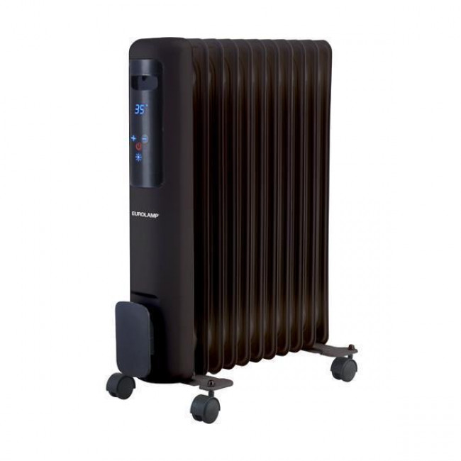 Καλοριφέρ Λαδιού 2500W Με 11 Φέτες Και Τηλεχειριστήριο Μαύρο 300-41702 EUROLAMP