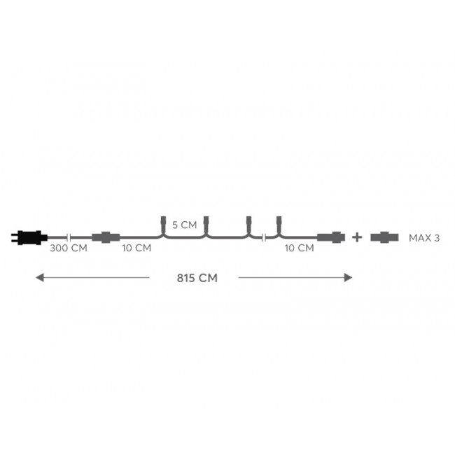 Σειρά Με 100 Λαμπάκια LED Θερμά Πράσινο Καλώδιο Επεκτάσιμα