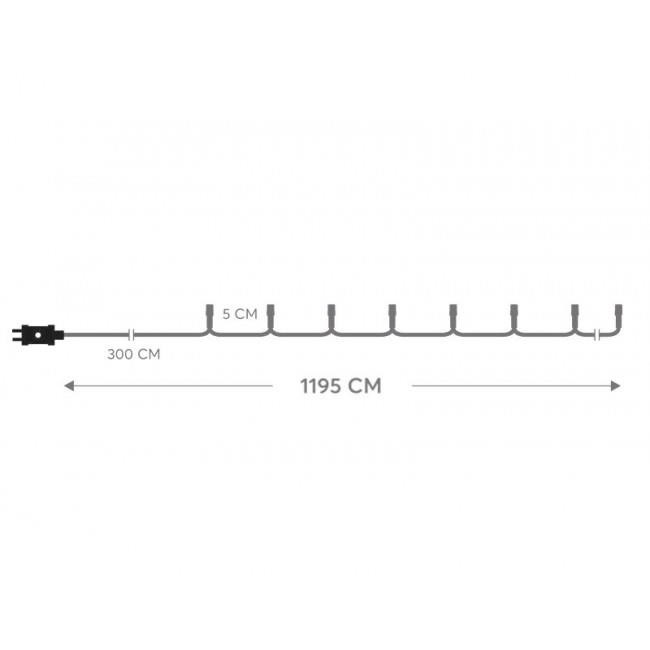 Σειρά Με 180 Λαμπάκια LED Λευκά Πράσινο Καλώδιο Και Πρόγραμμα