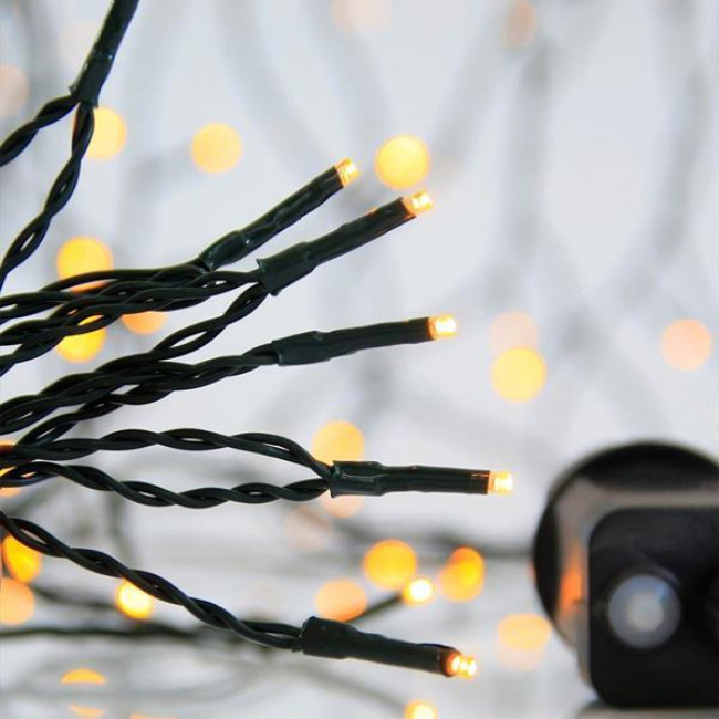 Σειρά Με 300 Λαμπάκια LED Θερμά Πράσινο Καλώδιο Και Πρόγραμμα