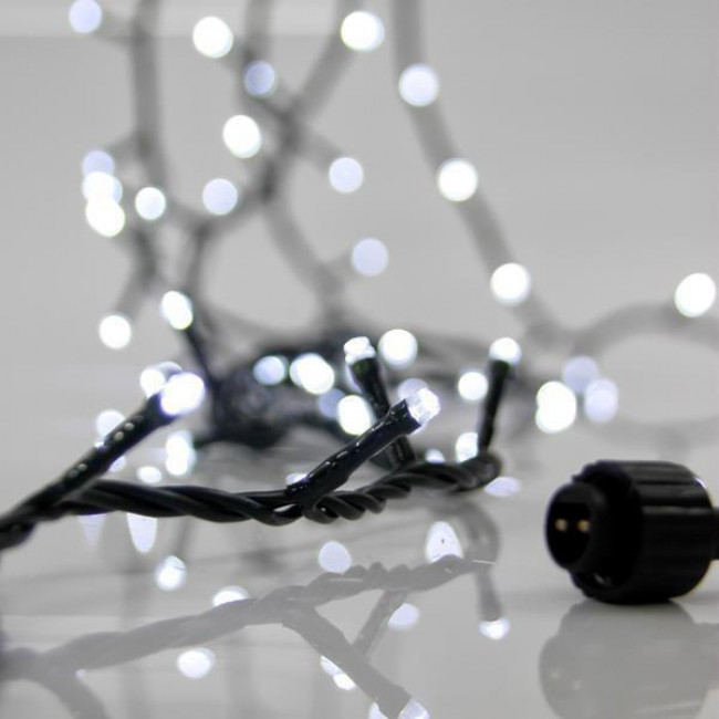 Σειρά Με 100 Λαμπάκια LED Λευκά Πράσινο Καλώδιο Επεκτάσιμα