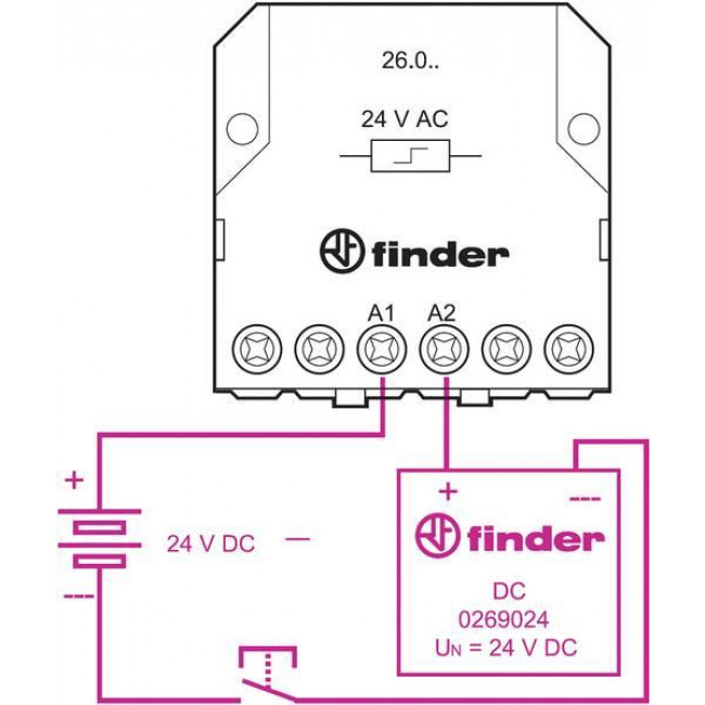 Μετατροπέας 24V DC/AC Για Ρελέ 26 FINDER