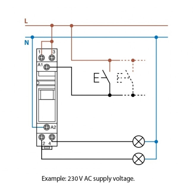 Ρελέ Ράγας Με 2 Βήματα 2P 16A 1NO+1NC 24VAC 20.23 FINDER
