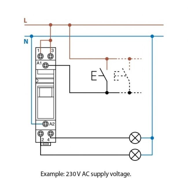 Ρελέ Ράγας Με 4 Βήματα 2P 16A 2NO 230VAC 20.22 FINDER