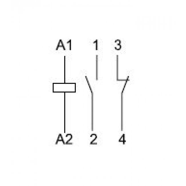 Ρελέ Ισχύος Ράγας 2P 20A 1NO+1NC 24VAC 22.23 FINDER