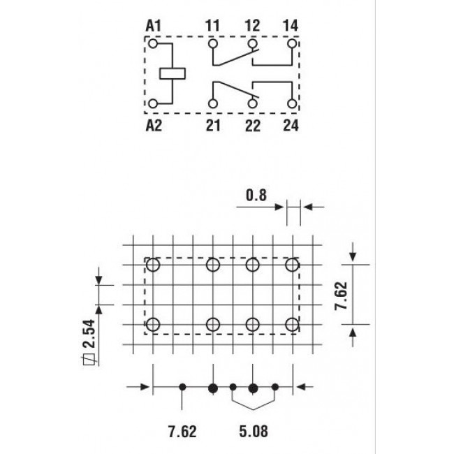 Ρελέ Μινιατούρας 2P 24V DC 2A 30.22 FINDER