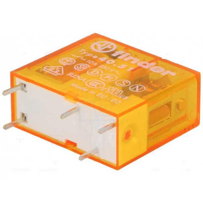 Ρελέ Μίνι 1P 12V AC 10A 4051 FINDER